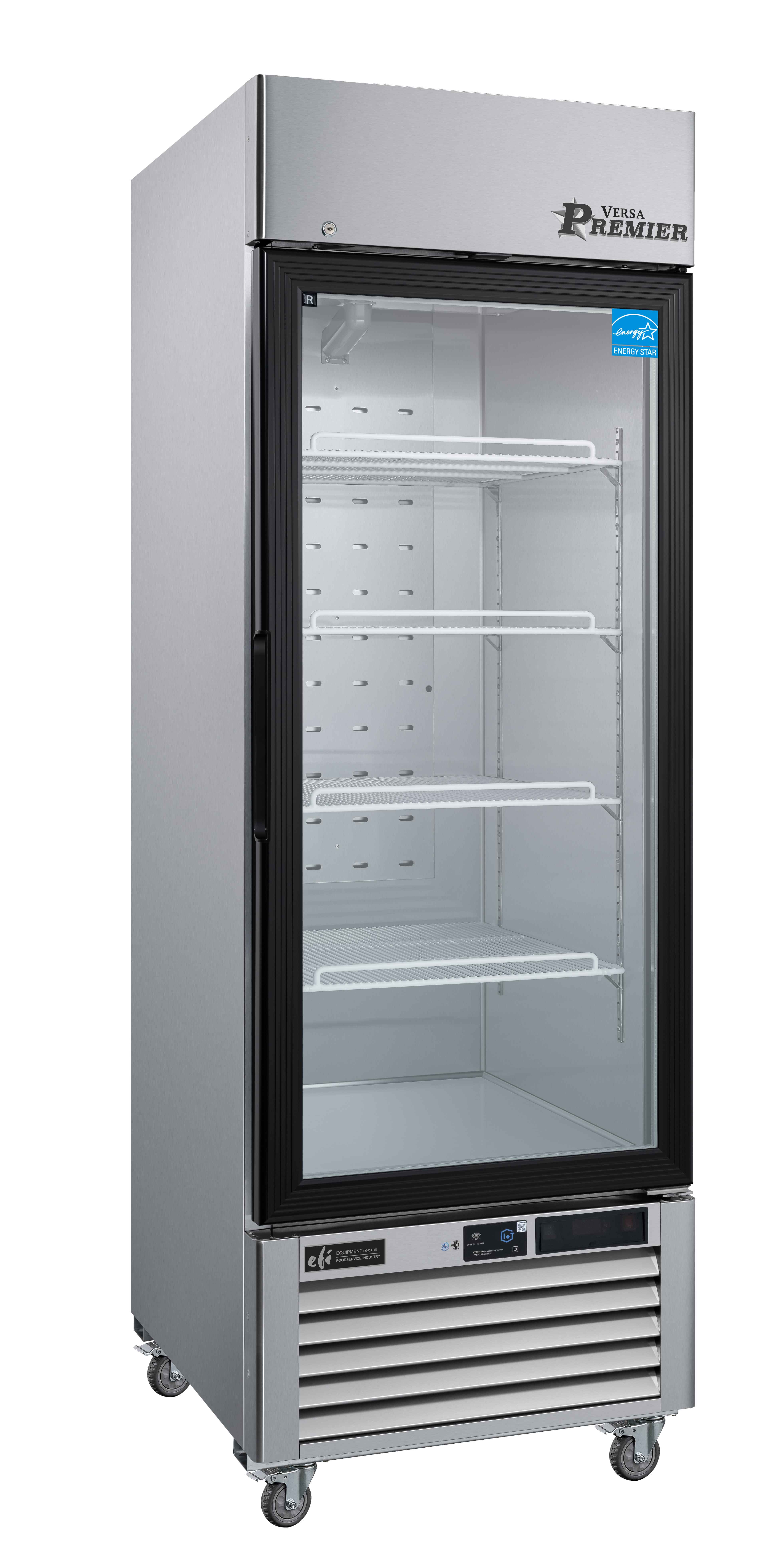 27 Inch Glass Door Cooler Merchandisers Stainless Left & Right Hinge C1-27GDSVCP