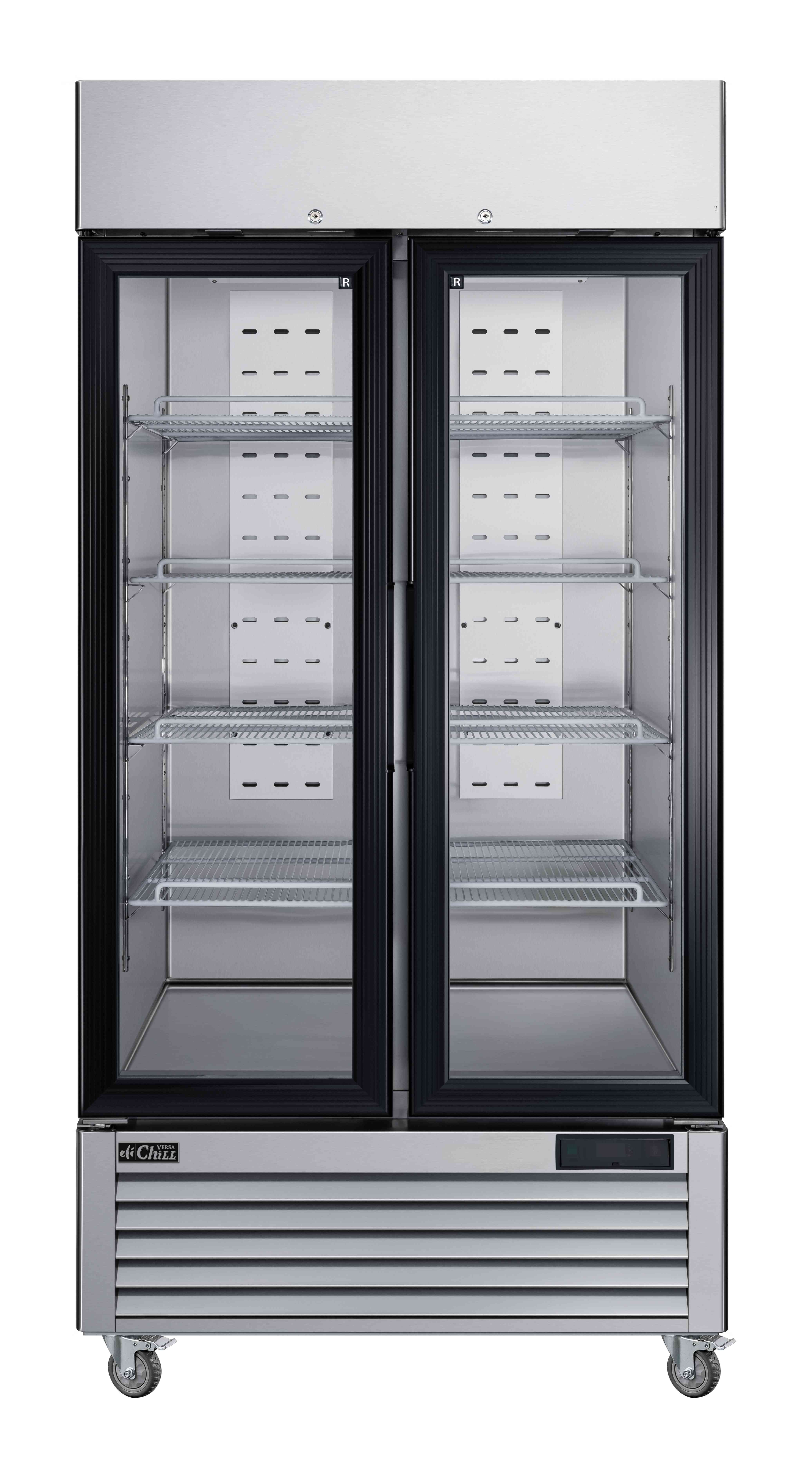 39 Inch 2 Door Merchandiser Cooler Stainless Steel