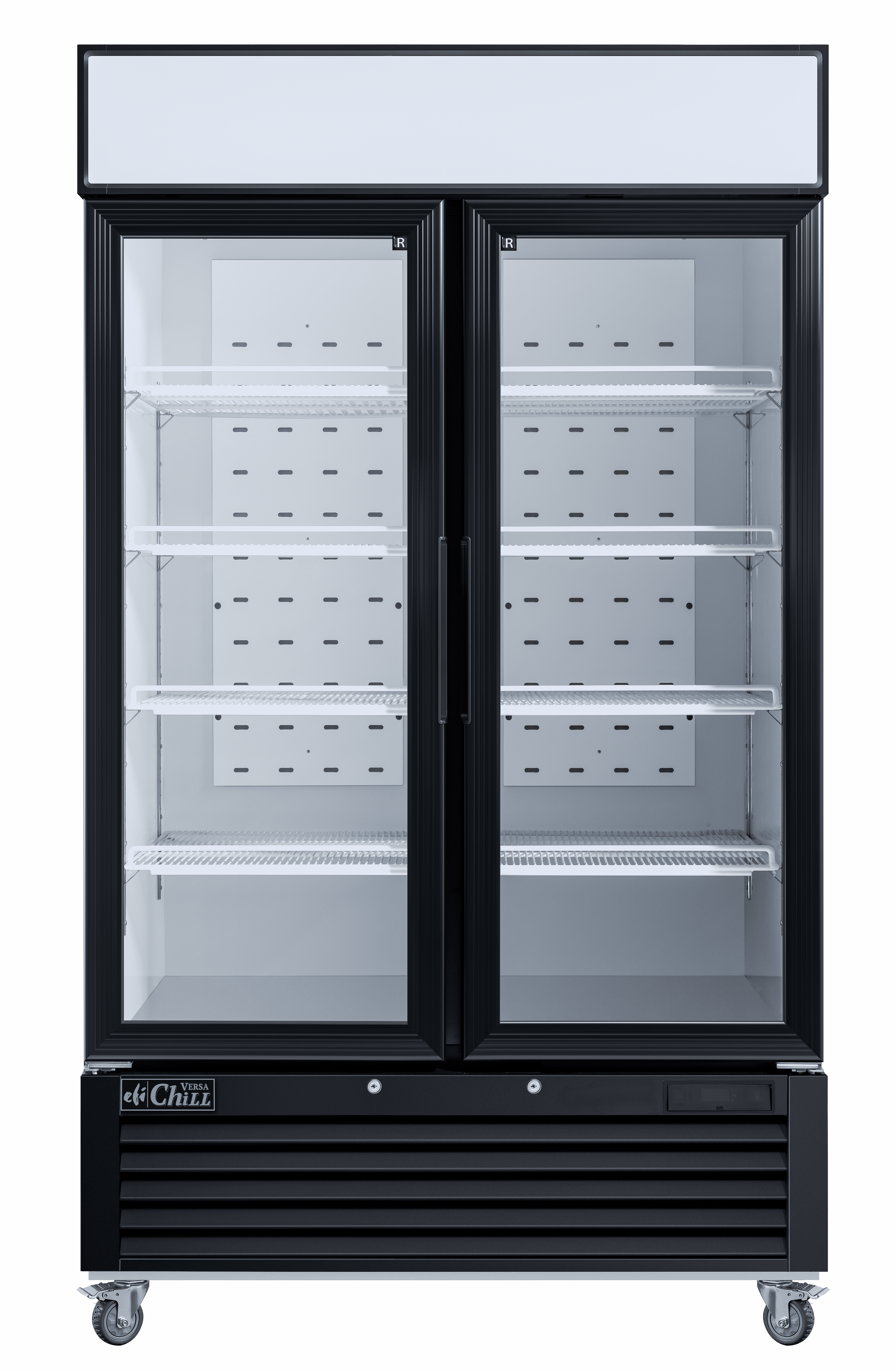 48 Inch Glass Door Cooler Merchandiser In Black