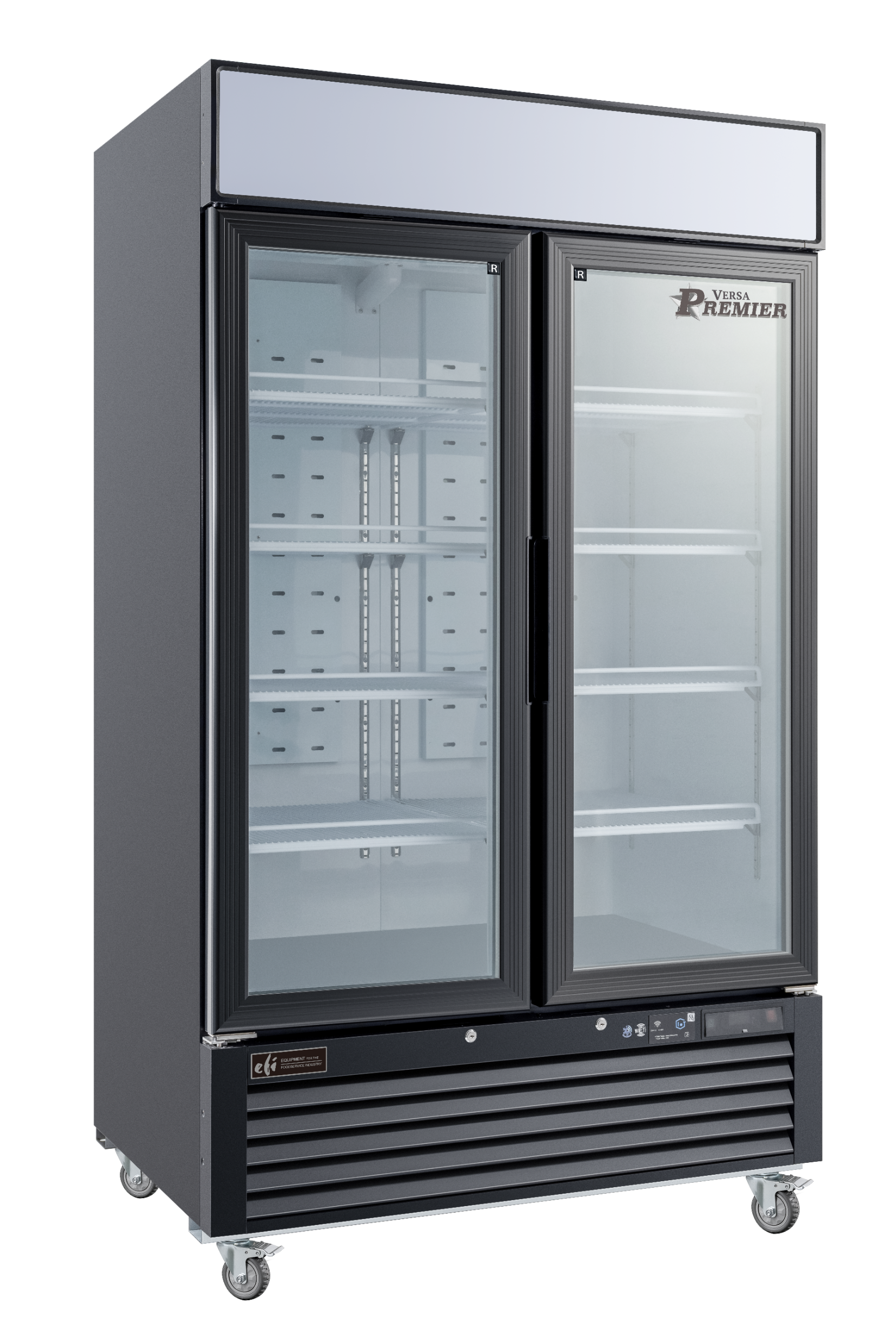 48 Inch Glass Door Cooler Merchandiser In Black