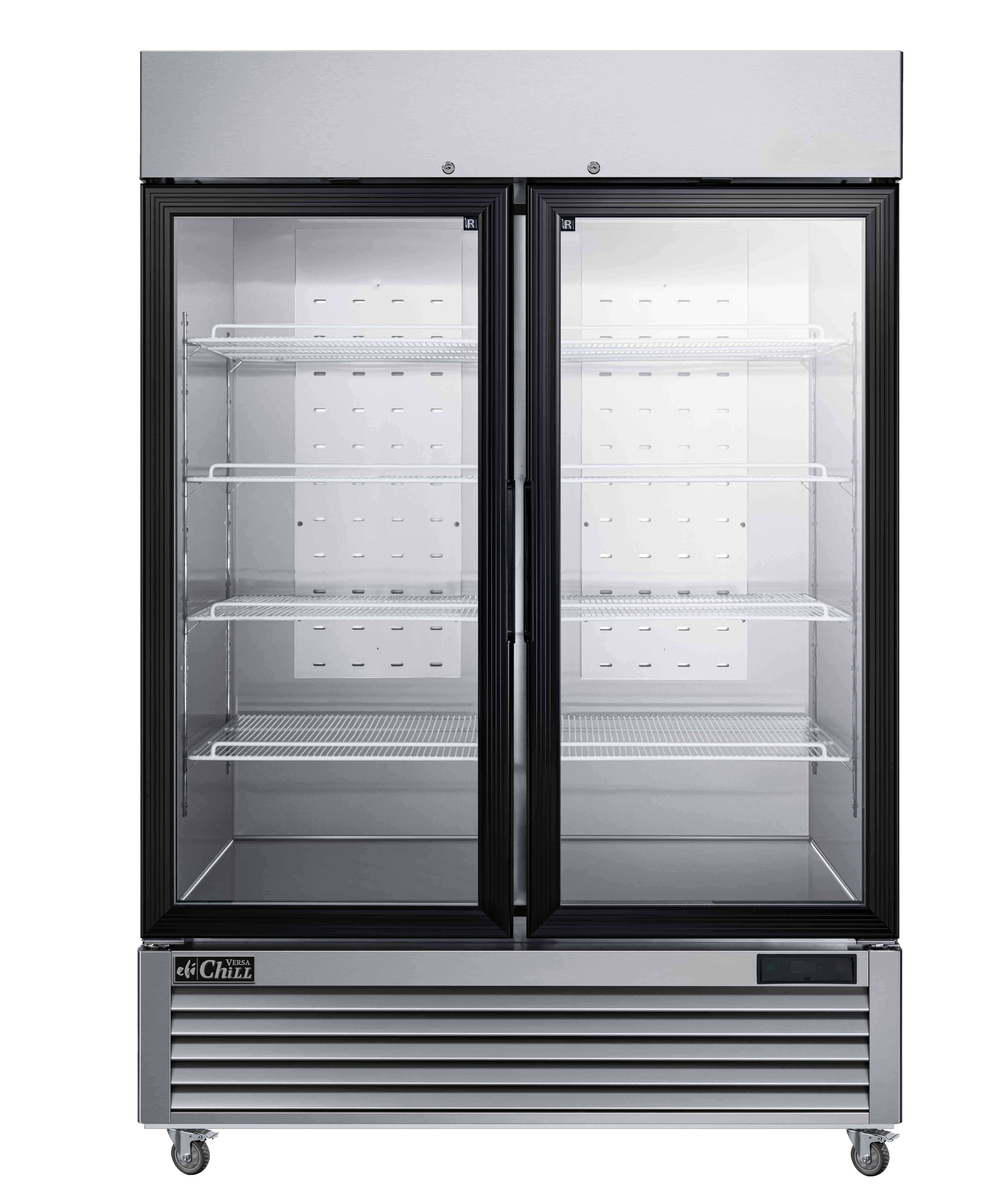 54 Inch 2 Door Merchandiser Cooler Stainless Steel
