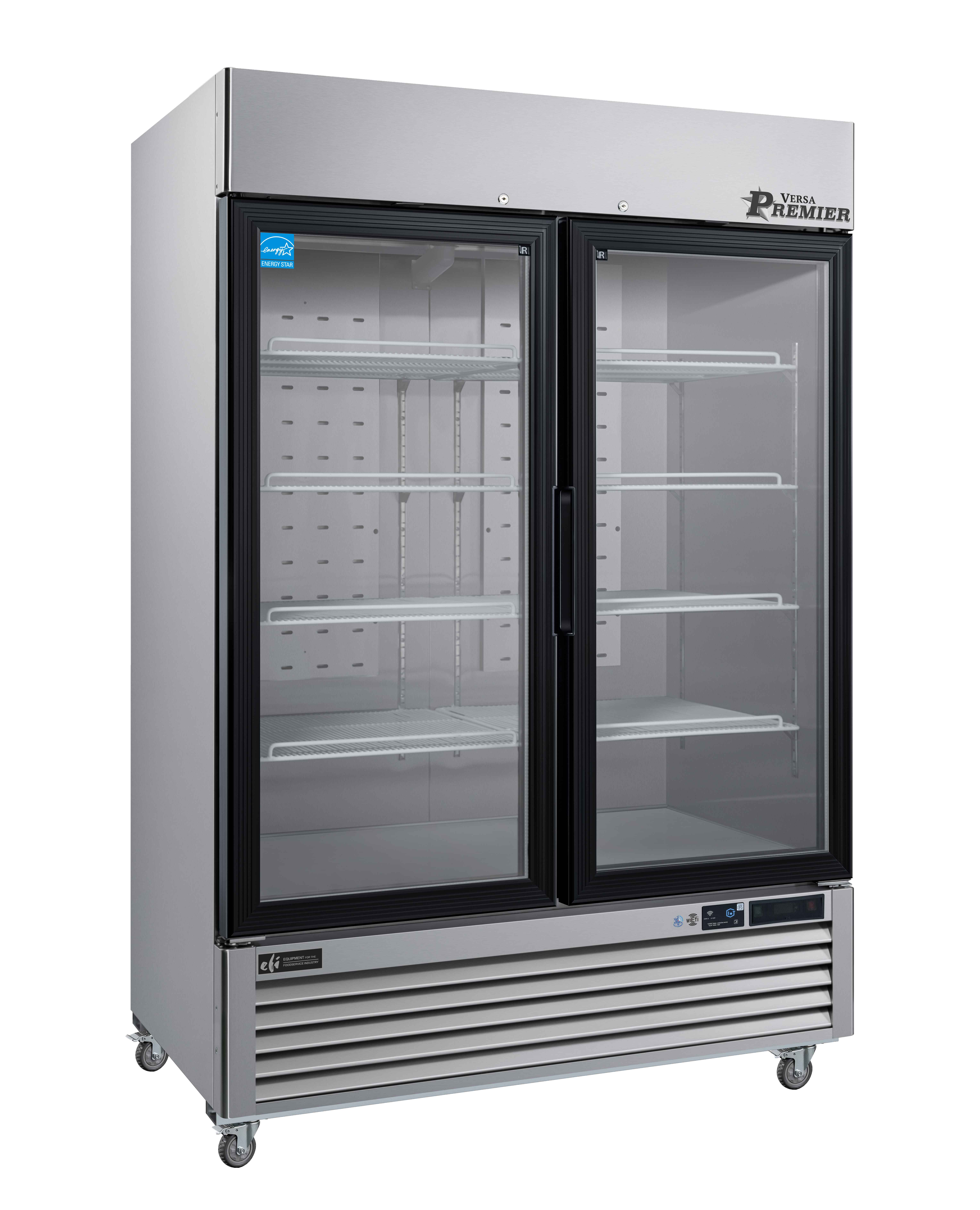 54 Inch 2 Door Merchandiser Cooler Stainless Steel