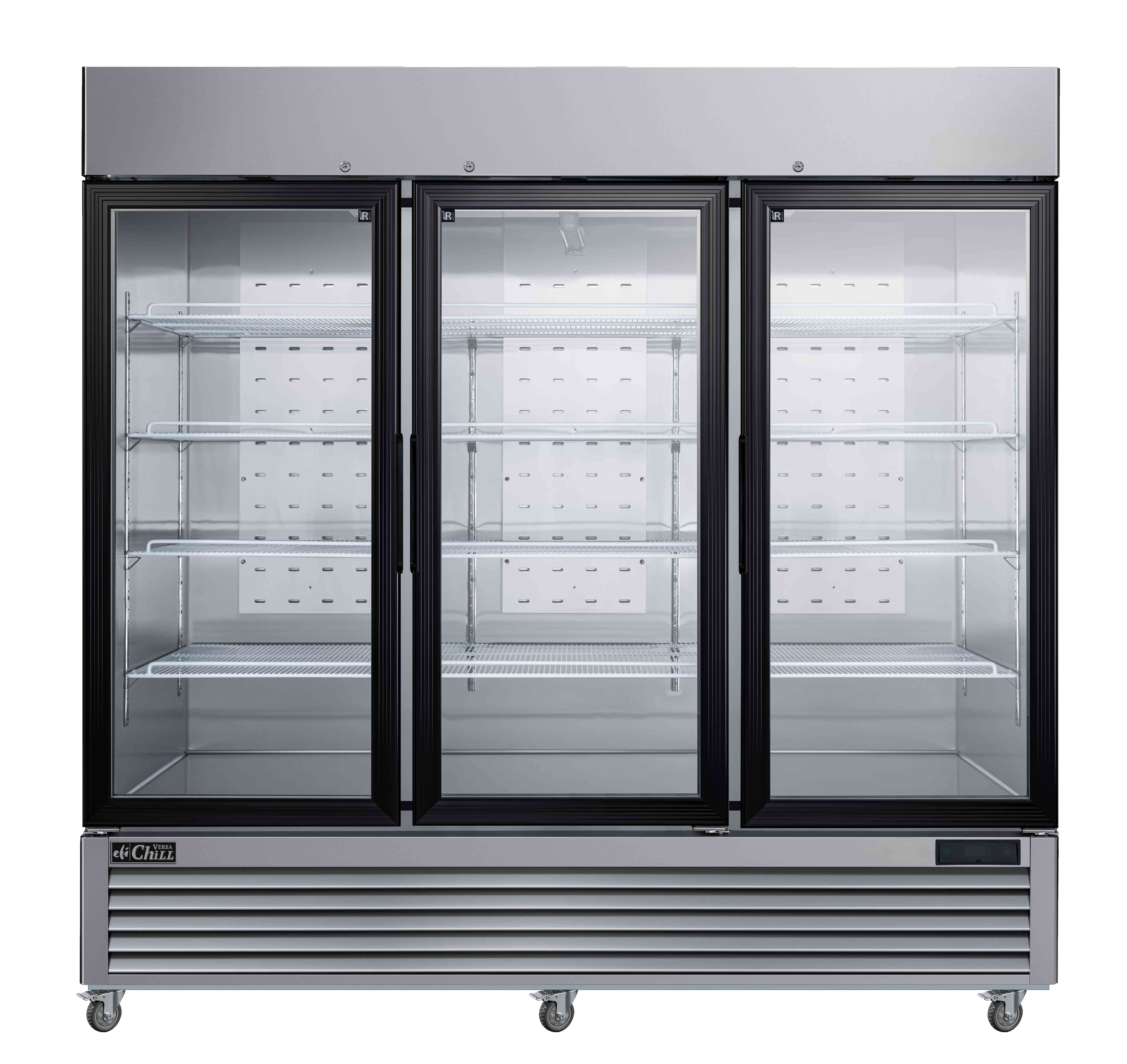 82 Inch 3 Door Merchandiser Cooler Stainless Steel
