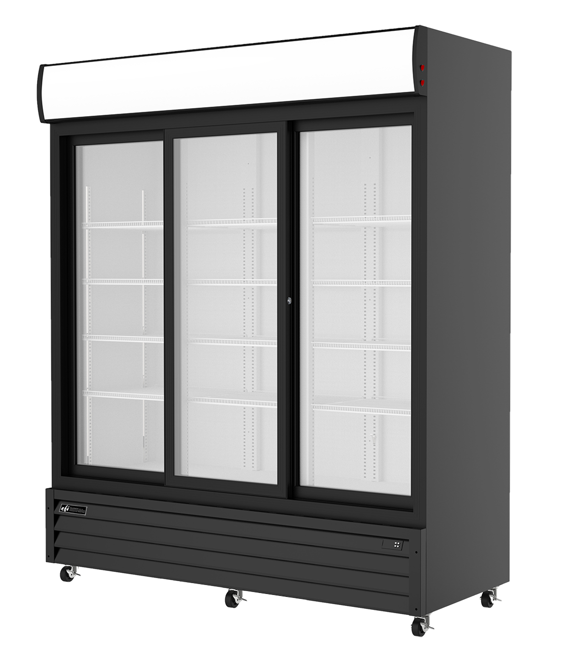 Sliding Glass 3DR  Cooler Black 68 C3S-68GD