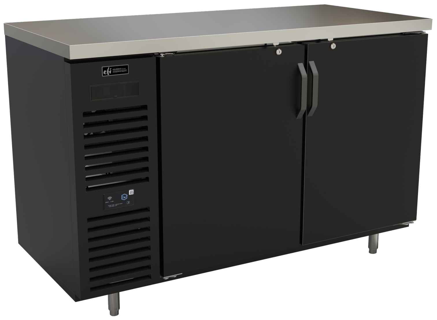 Front Vent Back Bar Series 28 Inch Deep Solid Dr Black