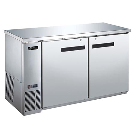 Back Bar Solid Door Coolers (Stainless Steel) 