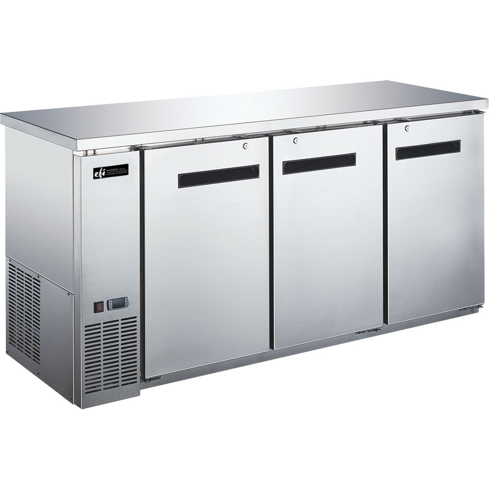 Back Bar Solid Door Coolers (Stainless Steel) 