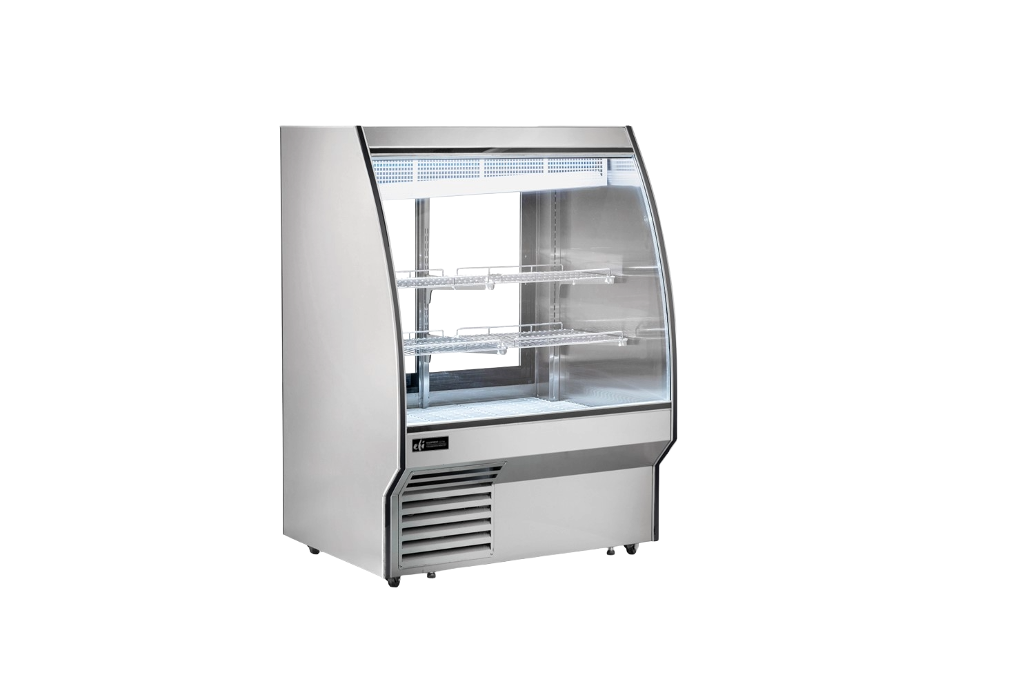 Refrigerated Deli Showcase Curved Front - Stainless Steel