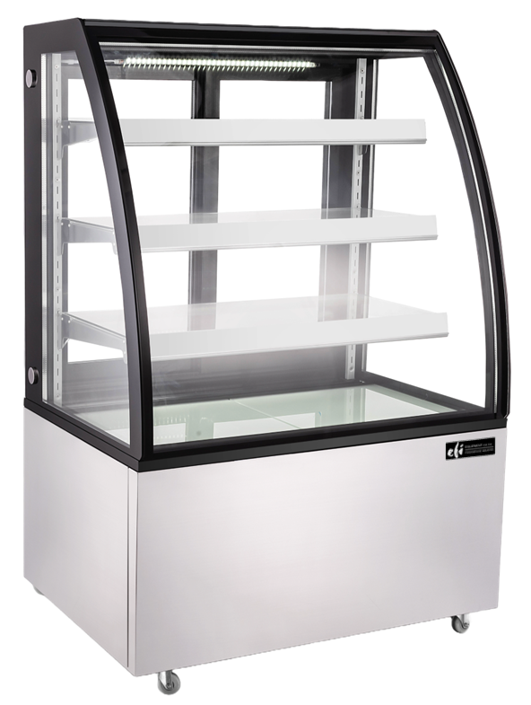 Series 56 Curved Glass Refrigerated Display Cases CGCM-3756, CGCM-4956, CGCM-6156, CGCM-7356