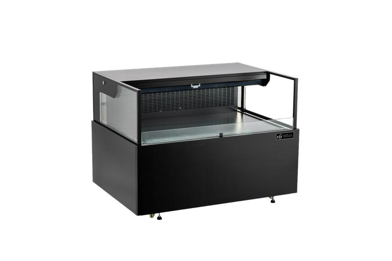 CGOMS Series 34 Straight Sided Open Air Display Case - Black