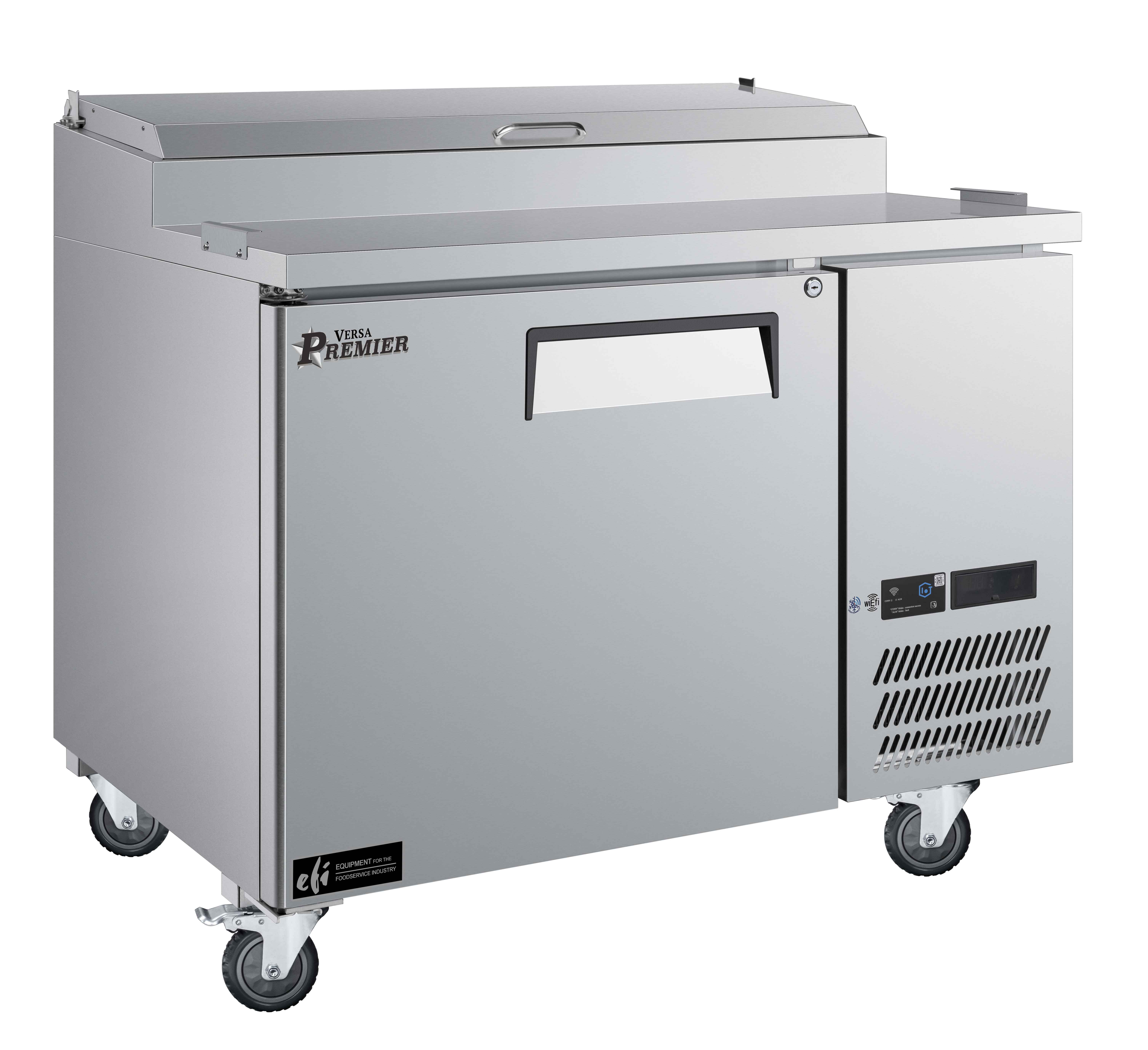 44 Inch 1 Door Refrigerated Pizza Prep Table Left & Right Hinge