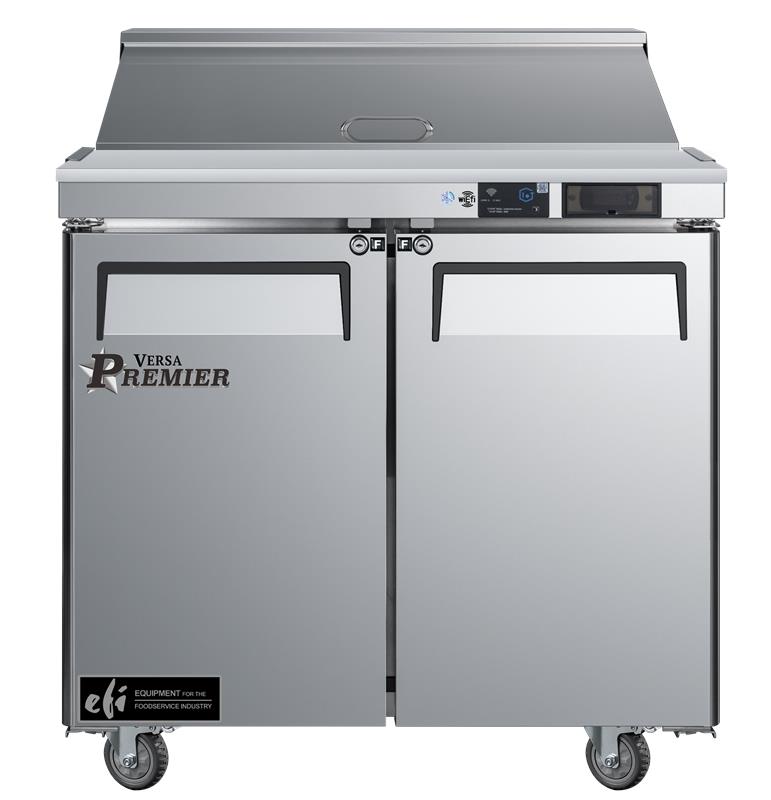 36 Inch 2 Door Sandwich Cooler Prep Table