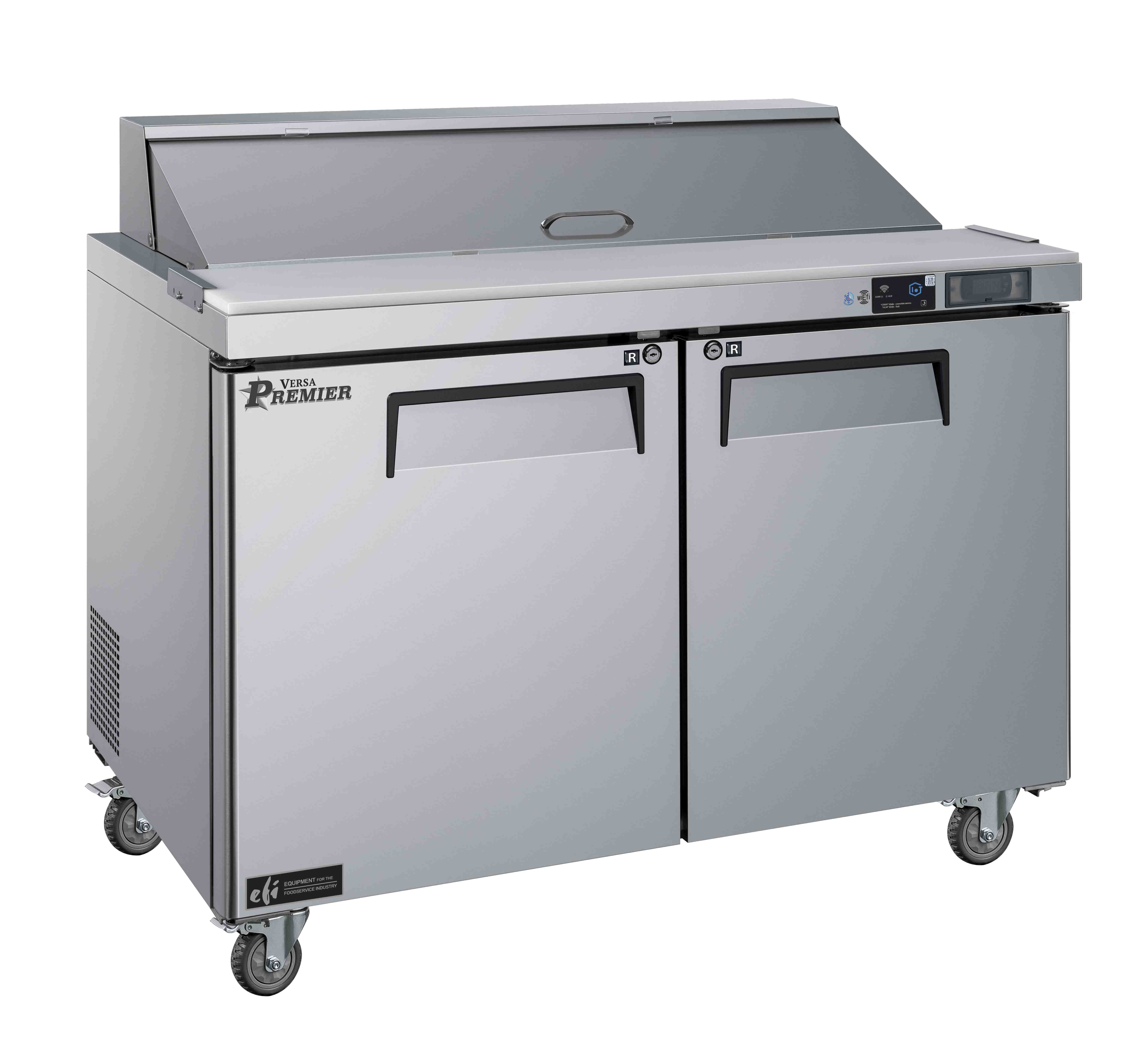 48 Inch 2 Door Sandwich Cooler Prep Table