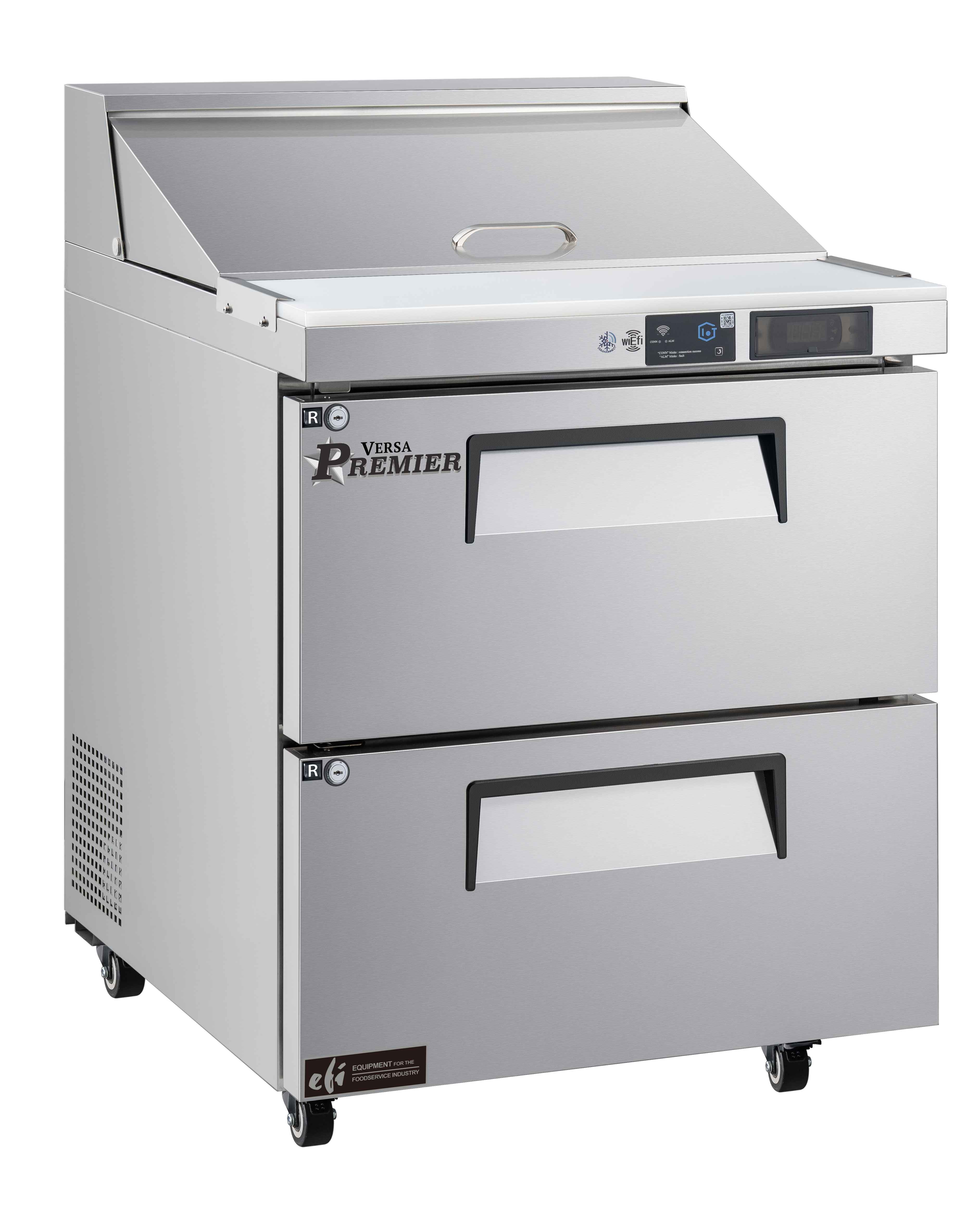 27 Inch 2 Drawer Sandwich Cooler Prep Table