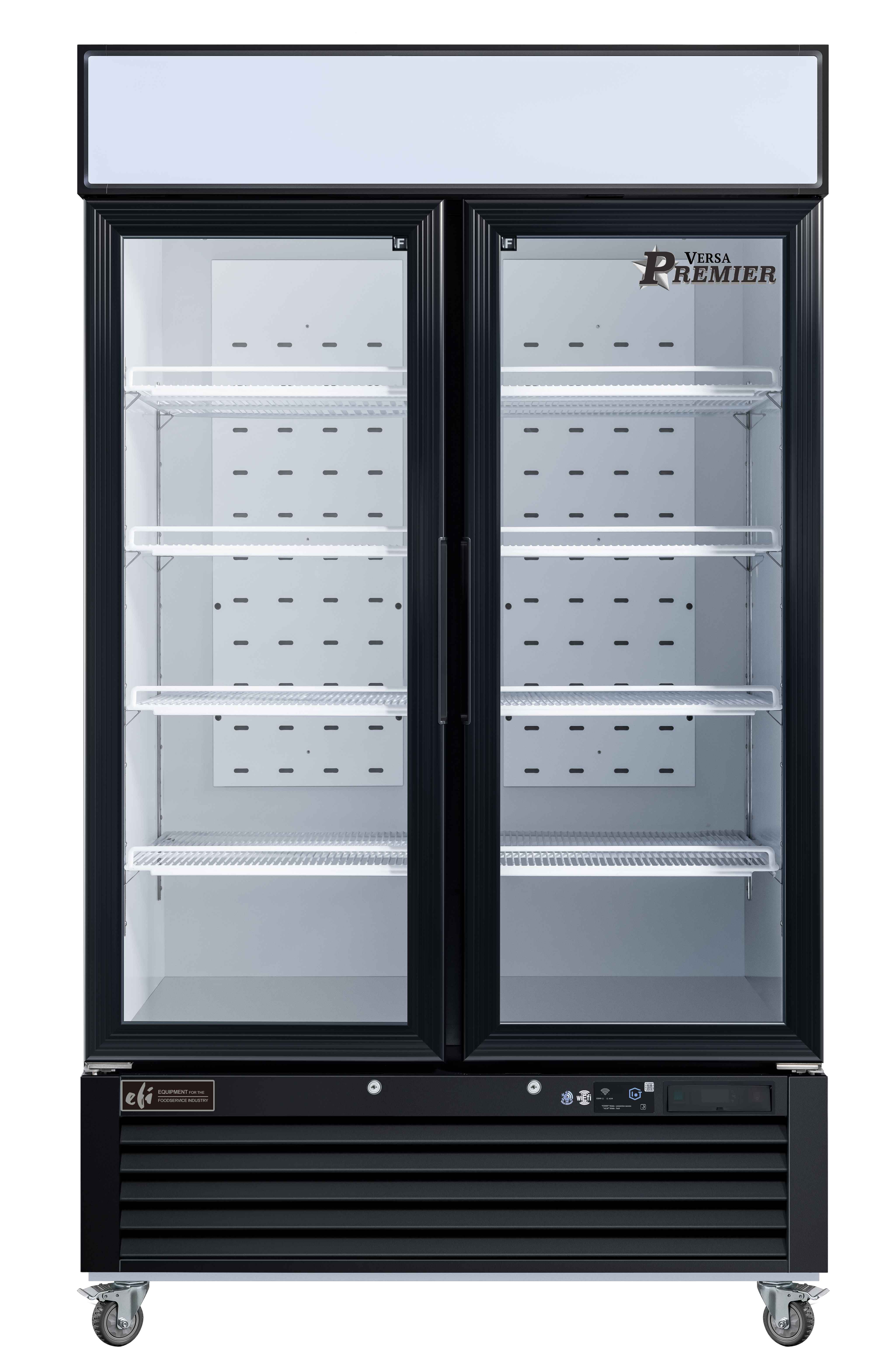 48 Inch Glass Door Freezer Merchandiser In Black