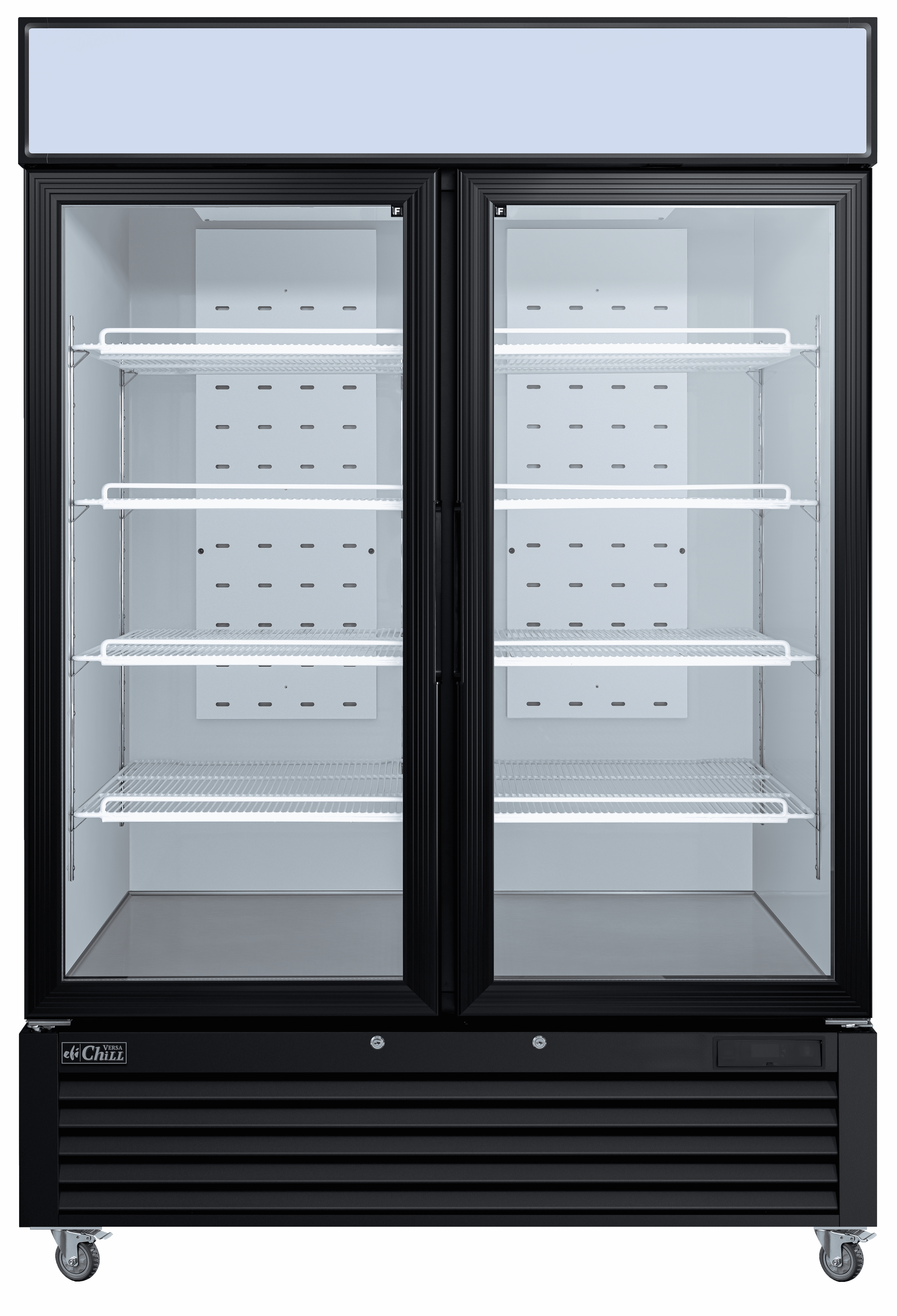 54 Inch Glass Door Freezer Merchandiser In Black