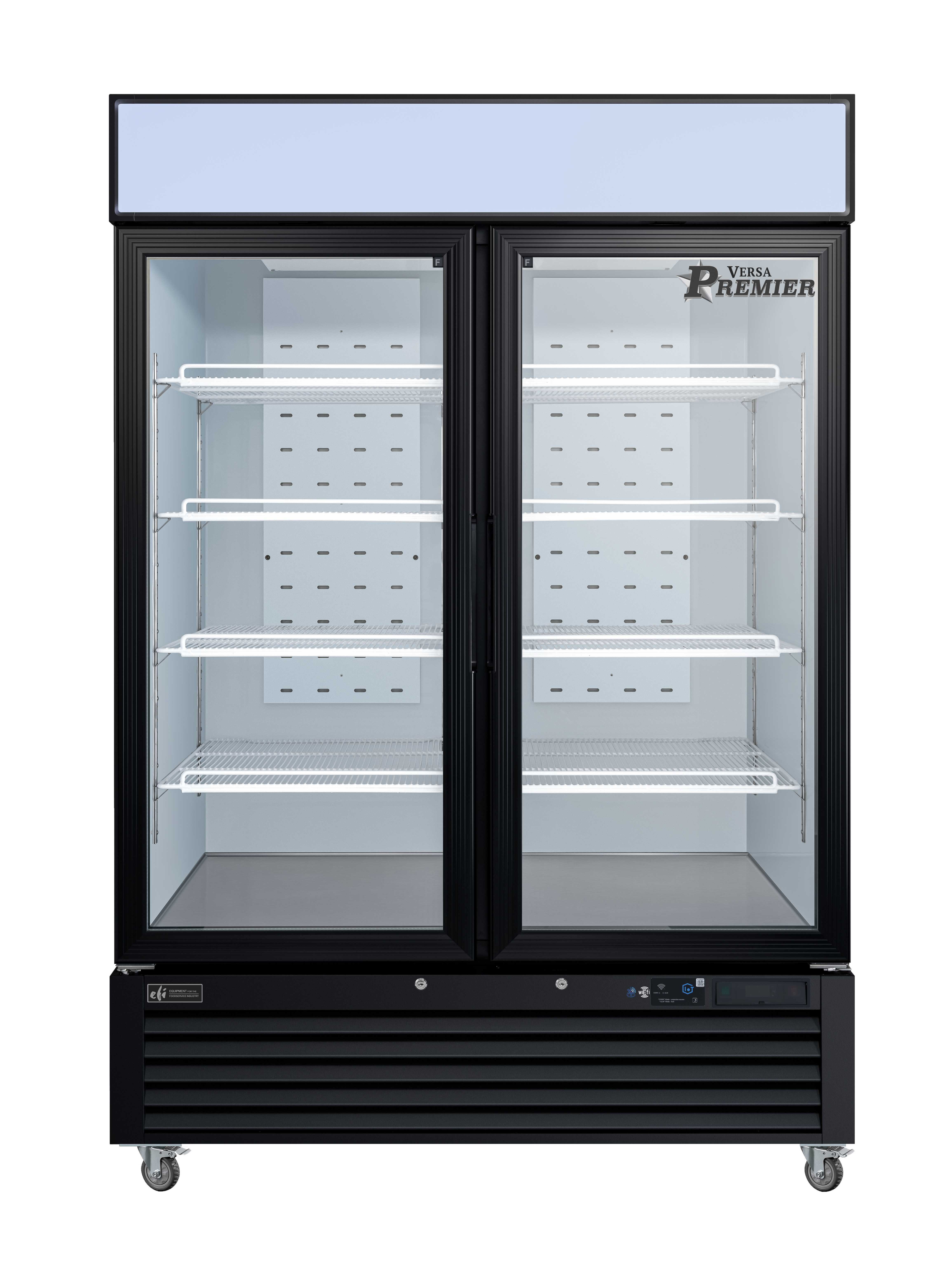 54 Inch Glass Door Freezer Merchandiser In Black  F2-54GDVCP