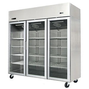 Mount Reach-in Glass Door Freezer Top  - 3 Doors