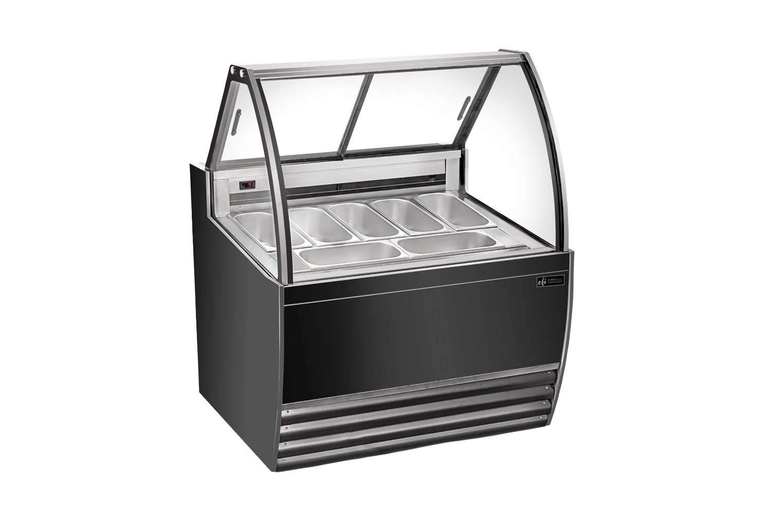 Curved Gelato Showcase Black