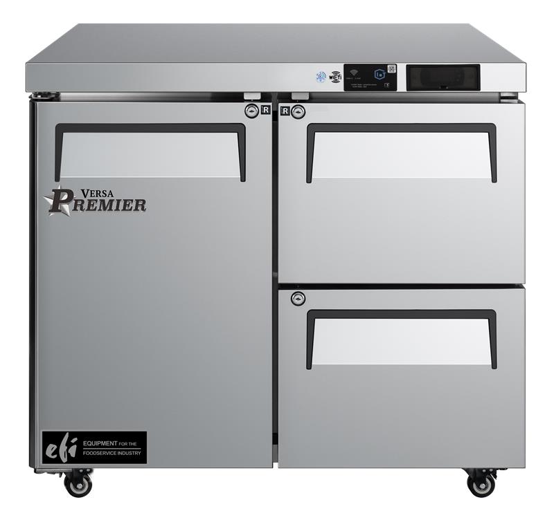 36 Inch 1 Door 2 Drawer Undercounter Freezer