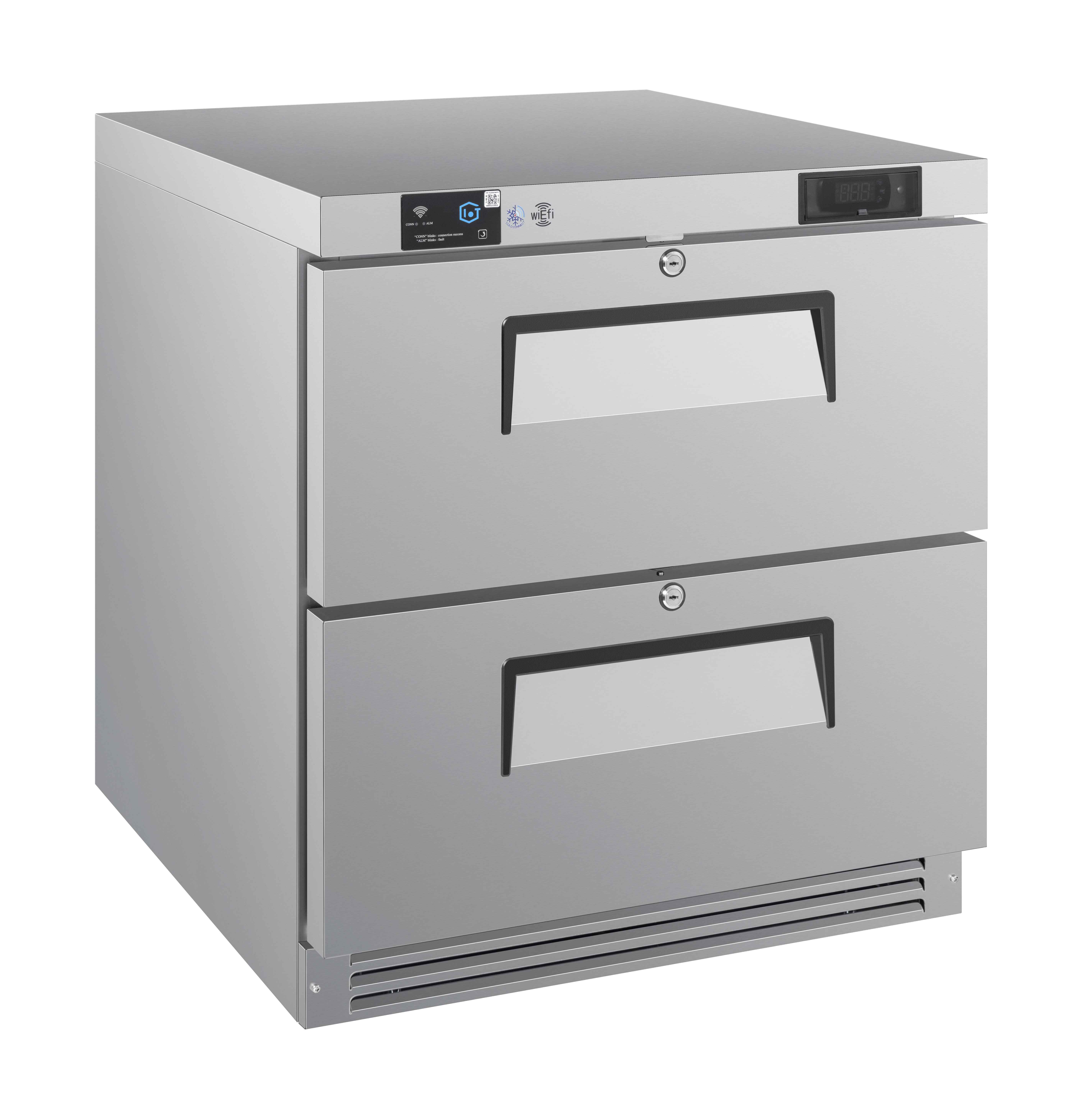 27 Inch 2 Drawers Front Breathing Undercounter Freezer