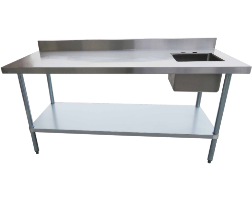 Worktables  With Sink Right Backsplash 
