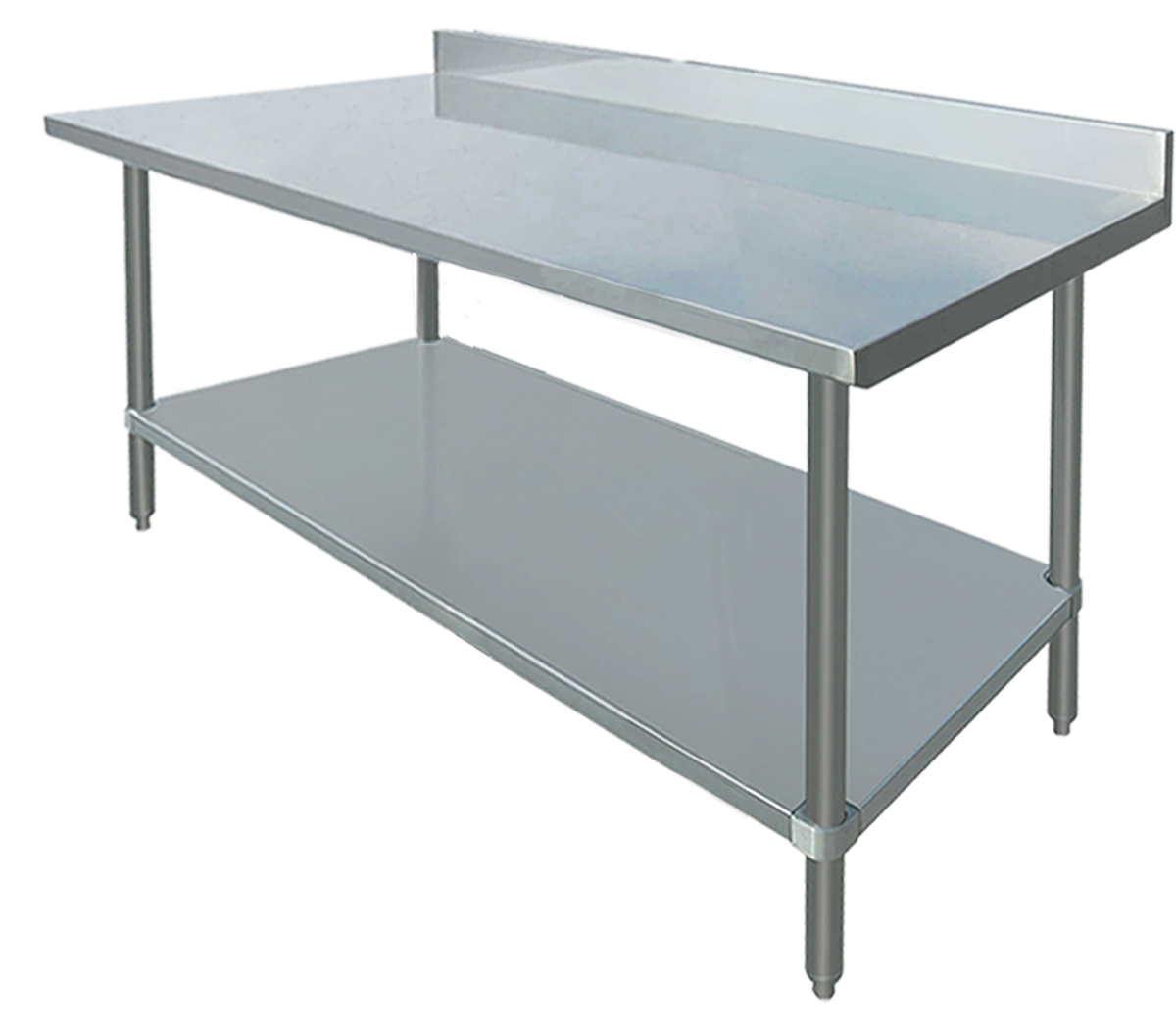 All Stainless Steel Worktables with Backsplash