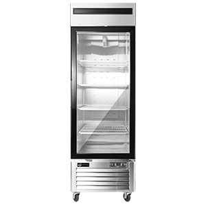 Mount Reach-in Glass Door Freezer  Bottom- 1 Door