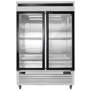 Bottom Mount Reach-in Glass Door Refrigeration - 2 Doors 