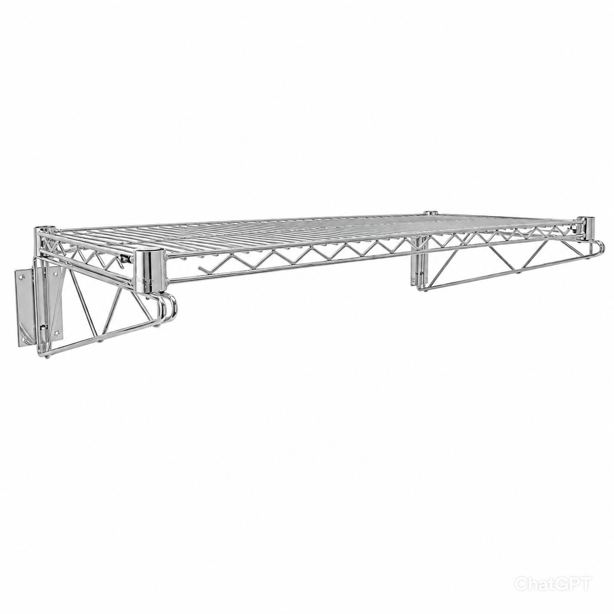 Chrome Wall Mount Systems Non Adjustable