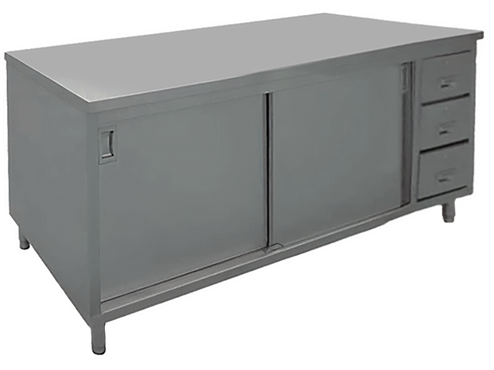 Stainless Steel Storage Cabinets With Drawers & Doors